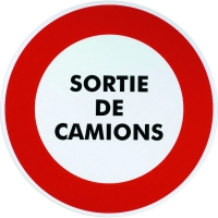 VINMER - Panneau de signalisation sortie de camion - 290 mm pvc rigide | PROLIANS