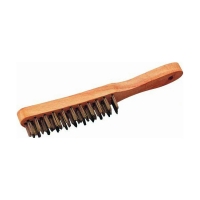 SAM - Brosse métallique 260 mm 4 rangs manche bois | PROLIANS