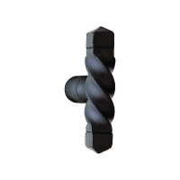 BOUVET NOUVELLE - Bouton double pour porte, portail et grille bourgogne 49 - section du carré : 6 mm - longueur du carré : 105 mm - portée : 1 m - pour épaisseur : 38 à 48 mm - coloris : noir | PROLIANS