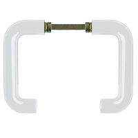 NORMBAU - Béquille double nylon zd92 - epaisseur de porte : 20/48 mm - bec de cane - blanc | PROLIANS