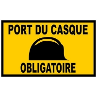 NOVAP - Plaque en pvc rigide 330 x 200 mm - port du casque obligatoire | PROLIANS