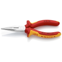 KNIPEX - Pince à bec demi rond chromée isolée 1000v - 160 mm - longueur des becs : 50 mm | PROLIANS