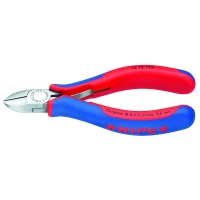 KNIPEX - Pince coupante de côté pour l'électronique noire atramentée 125 mm avec manche bimatière | PROLIANS