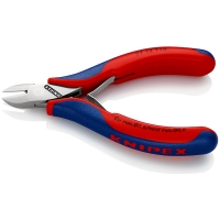 KNIPEX - Pince coupante de côté pour l'électronique avec charnière entrepassée tête ronde avec biseau 115mm 0,3-1,6 mm manche bimatière | PROLIANS