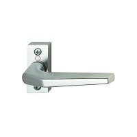 HOPPE - Béquille double sur rosaces pour menuiserie aluminium 117gf/22c8 frankfurt - ral 9010 blanc - carré 8 mm - pour épaisseur 40 à 49 mm | PROLIANS