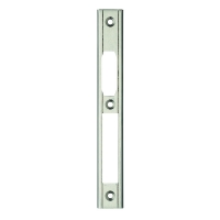 DOM - METALUX - Gâche centrale inox pour serrure de menuiserie métallique f15038 à têtière u - hauteur : 175 mm - Épaisseur : 6 mm - largeur : 24 mm | PROLIANS