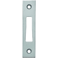 DOM - METALUX - Gâche haut et bas plate pour serrure de menuiserie métallique 5042 - hauteur : 84 mm - Épaisseur : 2 mm - largeur : 24 mm | PROLIANS