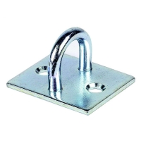 TORBEL INDUSTRIE - Piton pour porte-cadenas renforcé platine 46 x 40 mm anneau diamètre 6 mm zingué | PROLIANS