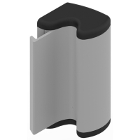 LA CROISEE DS - Fermeture applique pour coulissant aluminium 6126 - longueur : 80 mm - gris | PROLIANS