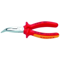 KNIPEX - Pince à bec demi rond 40 degrés chromée isolée 1000v - longueur totale : 160 mm - longueur des becs : 50 mm | PROLIANS