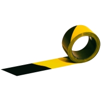TALIAPLAST - Ruban de signalisation rubaplast noir / jaune - longueur : 100 m - largeur : 50 mm | PROLIANS