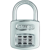 ABUS - Cadenas à combinaison 160 c/d chrome brillant - largeur du coffre : 50 mm - diamètre de l'anse : 7,5 mm - hauteur de l'anse : 26 mm | PROLIANS