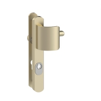 VACHETTE - Ensemble secumax p534/70 champagne sur grande plaque - fonction : clé i - Épaisseur de porte : 40 mm - section du carré : 70 mm - entraxe : 70 mm | PROLIANS