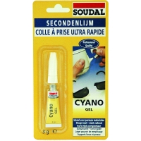 SOUDAL - Colle instantanée cyanoacrylite cyano gel - 3 g | PROLIANS