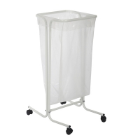 SN ROSSIGNOL - Support sac tubulaire sur roulettes tubag - 110 l - blanc signalisation ral 9016 | PROLIANS