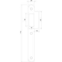 MARQUES - Gâche plate pour serrure à larder pour menuiserie bois ht 719 bdc - réversible | PROLIANS