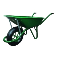 ALTRAD - Brouette à roue gonflable peinte vert à 2 traverses - 100 l - diamètre de roue : 400 mm | PROLIANS