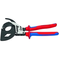 KNIPEX - Pince coupe-câble à cliquet manche bimatière - capacité de coupe : 600 mm - longueur totale : 320 mm | PROLIANS