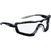 BOLLE SAFETY - Lunettes à branches hybride cobra branches pivotantes mousse - incolore - noir | PROLIANS