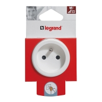 LEGRAND - Fiche double fonction - intensité : 16 a - tension : 250 v - coloris : blanc | PROLIANS