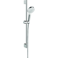 HANSGROHE - Set de douche crometta 1 jet ecosmart 9 l/min avec barre unica'croma 65 cm blanc/chromé | PROLIANS