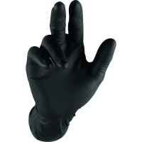 GRIPPAZ - Gants à usage unique nitrile grippaz® 246a noirs (boîte de 50) - 10/xl | PROLIANS