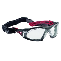 BOLLE SAFETY - Lunettes à branches rush + incolore  monture noire et rouge | PROLIANS