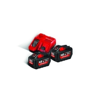 MILWAUKEE - Pack de 3 batteries : 2 batteries 18v et 12ah et 1 batterie 12v et 6ah high ouput m18 hnrg-122 | PROLIANS