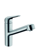 HANSGROHE - Mitigeur d'évier avec douchette extractible - finition : chromé - hauteur du bec : 187 mm - longueur du bec : 225 mm | PROLIANS