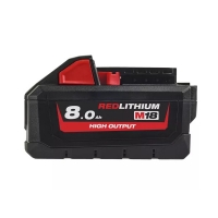 MILWAUKEE - Batterie pour outillage électroportatif 18v 8ah red lithium highoutput hb8 | PROLIANS