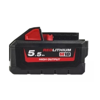 MILWAUKEE - Batterie pour outillage électroportatif 18v 5,5ah red lithium highoutput m18 hb55 | PROLIANS
