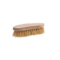 KIBROS - Brosse à main en chiendent naturel - monture bois de hêtre non vernis - 250 x 80 mm | PROLIANS