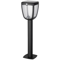 SYLVANIA - Lanterne led solaire sur borne gizmo solar - 345 lm - 4000 k - noir | PROLIANS