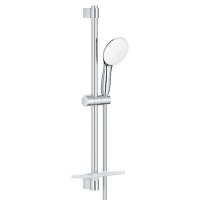 GROHE - Combiné de douche 2 jets 8l avec barre 600 mm et tablette tempesta 110 chromé | PROLIANS