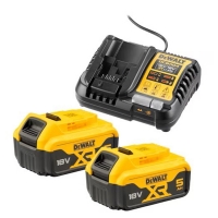 DEWALT - Pack batteries et chargeur pour outillage électroportatif 18v 2 bat.5ah xr + chargeur dcb1104 | PROLIANS