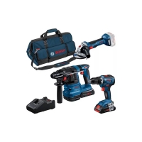 BOSCH - Lot d’outils électroportatifs gsr18v-55+gbh18v-22+gws18v-7+2xpc4ah | PROLIANS