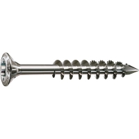 SPAX - Vis terrasse bois résineux filetage partiel tête fraisée bombée torx® t-star plus t20 pointe cut inox a2 | PROLIANS