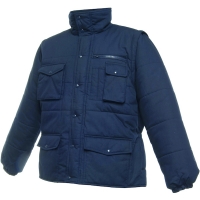 OPSIAL - Blouson moka sleeves bleu | PROLIANS