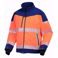 OPSIAL - Veste softshell haute visibilité vega orange/marine | PROLIANS