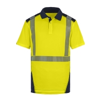 T2S - Polo haute visibilité borneo jaune/marine | PROLIANS