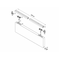 KRONA KOBLENZ - Kit pour porte coulissante suspendue standard 40kg | PROLIANS