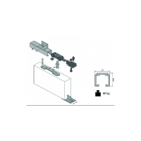 KRONA KOBLENZ - Kit pour porte coulissante suspendue 0400/80 | PROLIANS